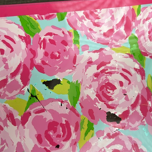 Lilly Pulitzer 12 x 8 First Impression Floral Trinket Tray Roses Jewelry Tray - Picture 10 of 17